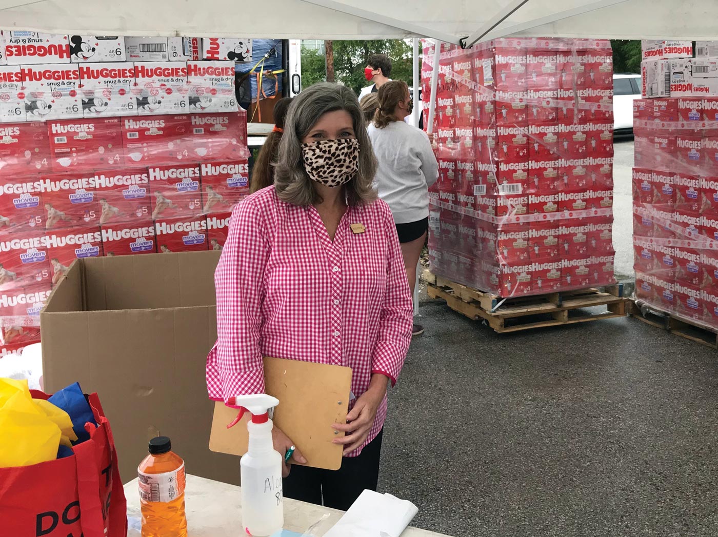 Iowa Senator Jodi Ernst at a fall diaper distribution event